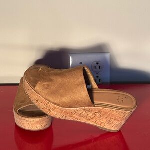 Stylish Tan Platform Mules